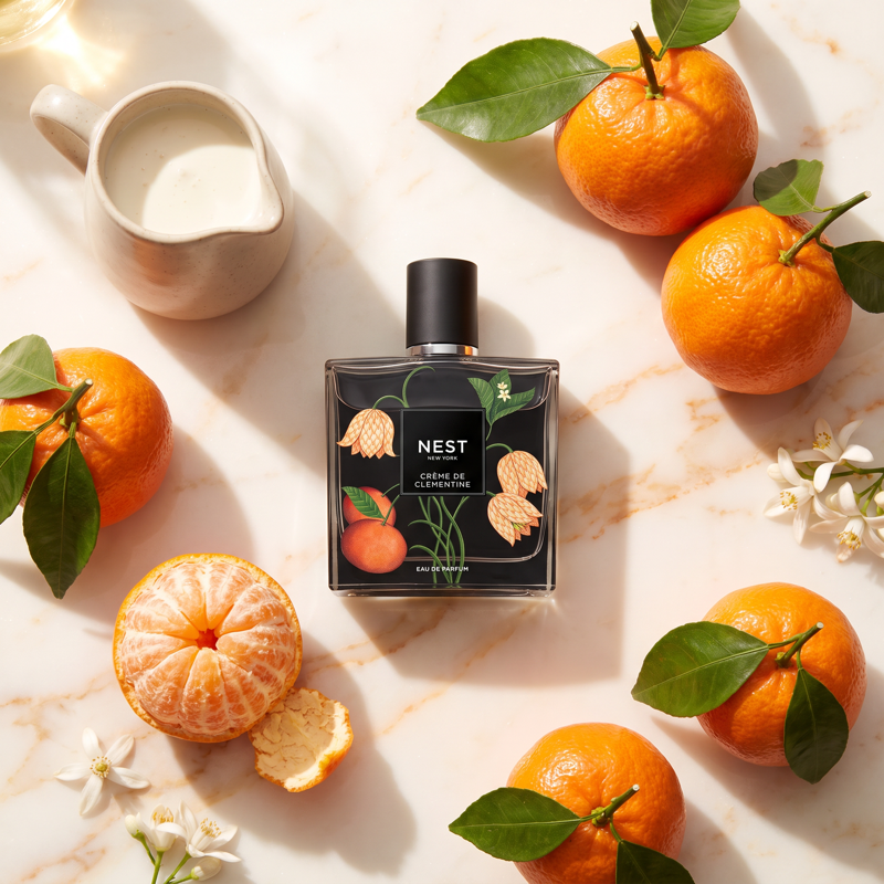 NEST New York Crème de Clementine – tuoksunäyte – tekoälyllä luotu havainnekuva