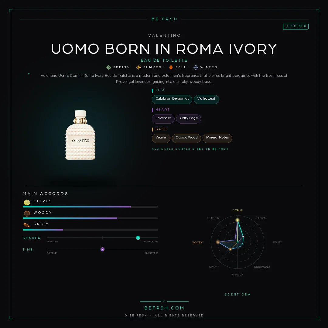 Valentino Uomo Born In Roma Ivory - Be Frsh - Tuoksunäyte