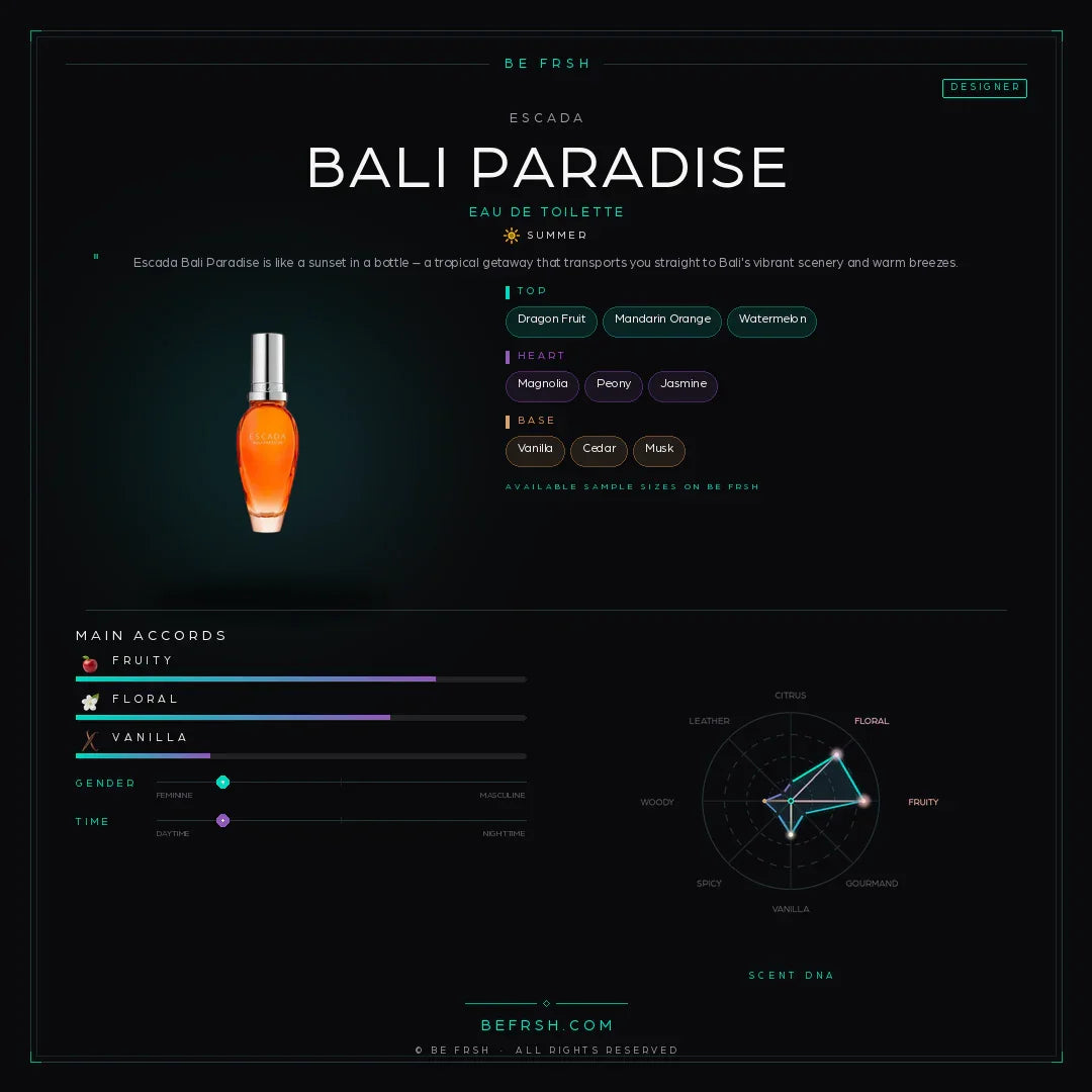 Escada Bali Paradise - Be Frsh - Tuoksunäyte
