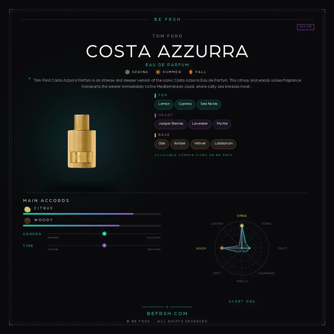 Tom Ford Costa Azzurra - Be Frsh - Tuoksunäyte