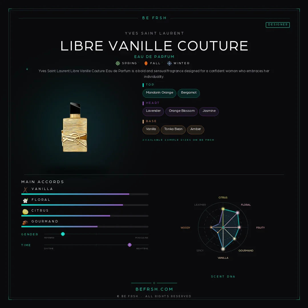 Yves Saint Laurent Libre Vanille Couture - Be Frsh - Tuoksunäyte